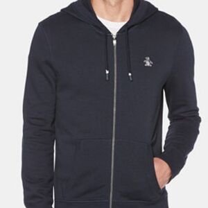 Original Penguin Charcoal Hoodie with Logo